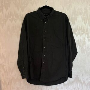 croft & barrow Dark Green Cotton Long-Sleeve Button-Down Shirt